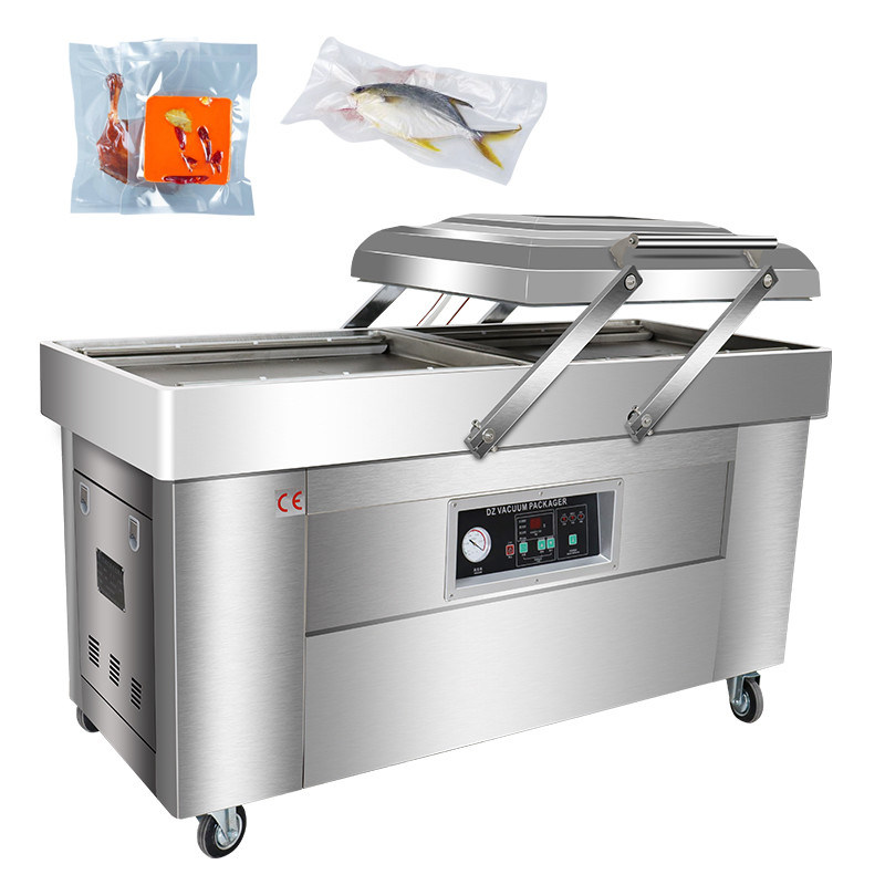 Macchina a vuoto a doppia camera semiautomatica facile da usare per piccoli imballaggi