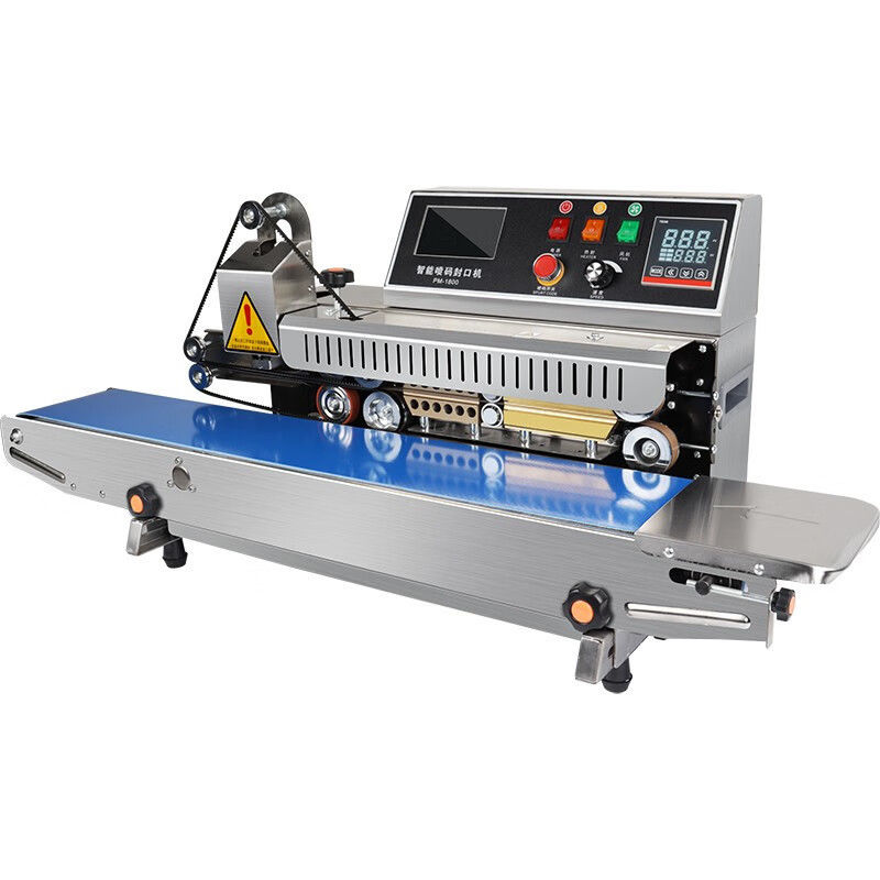 Chemical PM-1800 Automatic Continuous Band Plastic Bag Ink Coding Sealing Machine con stampante di scadenza