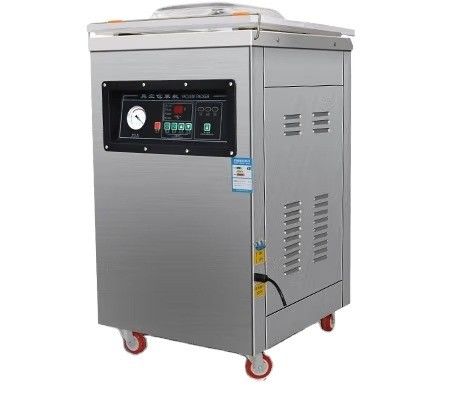 Macchina di sigillamento a vuoto a singola camera verticale azionata elettricamente per alimenti e pesce da 900 W