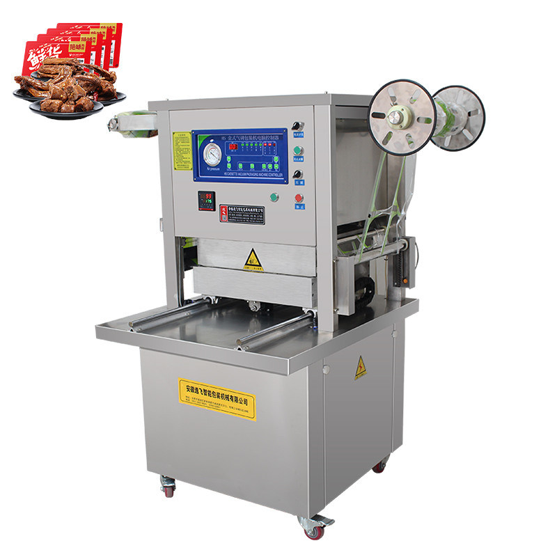 Sealer per vassoi alimentari a vuoto azionato elettricamente e certificato CE per la conservazione di alimenti e bevande