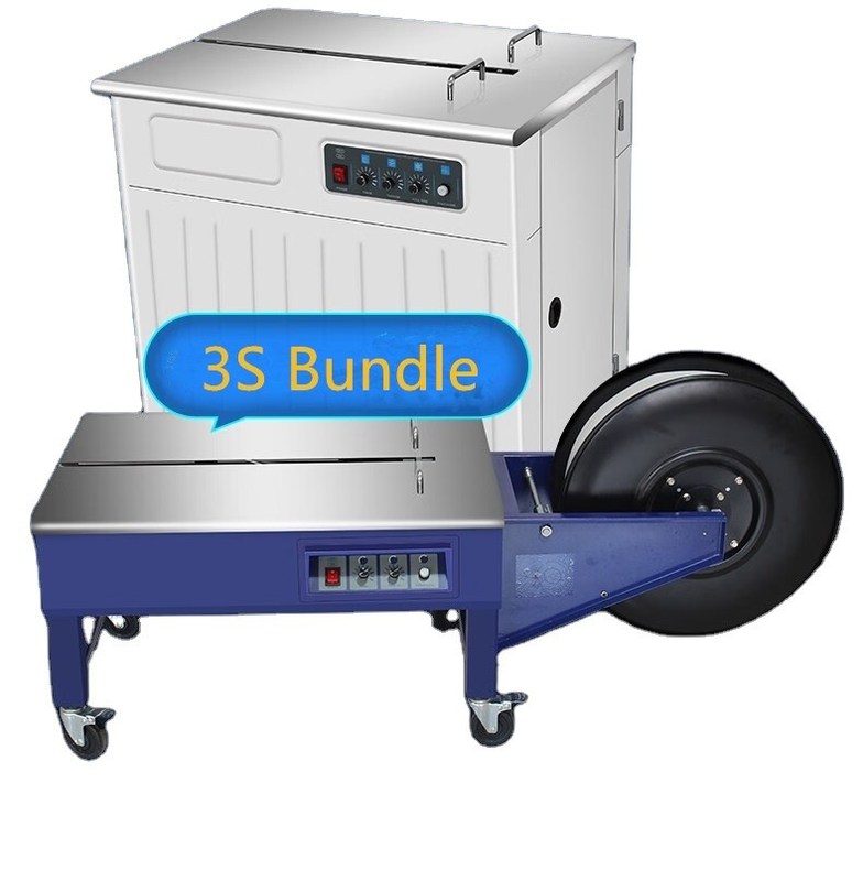 Semi-automatica PP cintura di imballaggio Strapping Machine con doppio motore per sigillamento cartone