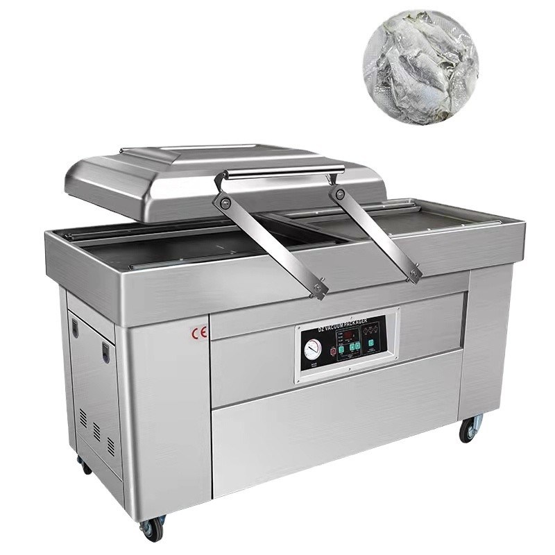 1500W Azionato DZ-400 doppia scanalatura camera fumata carne pane macchina di imballaggio a vuoto con gas azoto