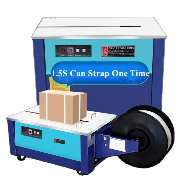 Semi-Auto PP Bundling Strapping Machine per imballaggi in cartone ondulato