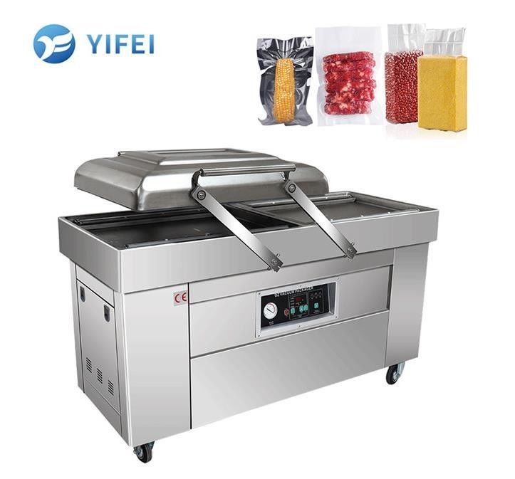 Lunghezza di sigillamento 400 mm/500 mm/600 mm Borse di plastica a vuoto automatiche Macchina di imballaggio di carne bovina