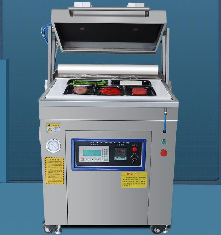 Macchina di imballaggio automatico a vuoto per la pelle di carne per sigillante del vassoio alimentare 830*750*91050mm
